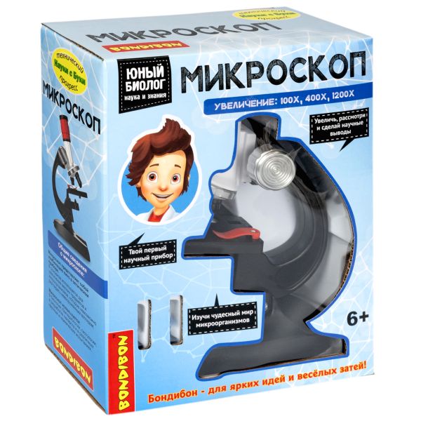 

Научный набор Юный биолог: Микроскоп Наука и знания с подсветкой