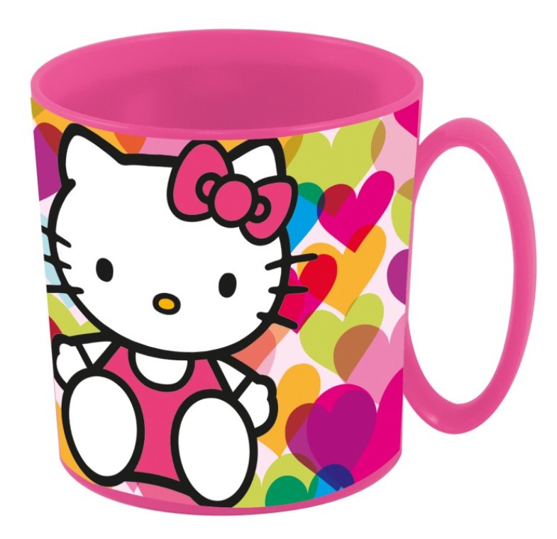 Кружка Hello Kitty: Сердечки (пластиковая, 350 мл)