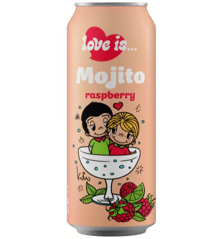 Напиток газированный Love Is: Мохито – Вкус малины (450 мл) цена и фото