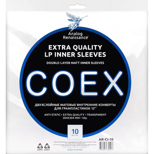 

Конверты внутренние COEX для грампластинок 12" (10 шт)