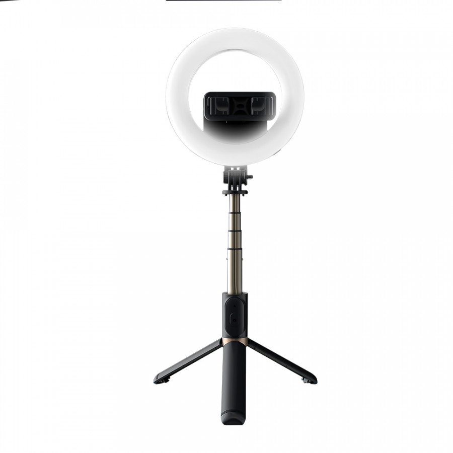 цена Кольцевая лампа Devia Live Streaming Selfie Stick (Black)
