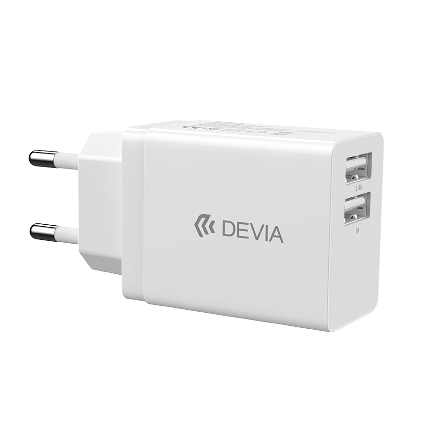 

Зарядное сетевое устройство Devia Smart Series 2 USB Charger (White)