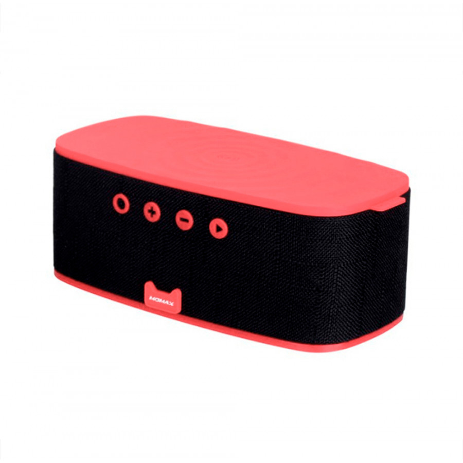 цена Колонка Momax Q.Zonic Wireless Charging Bluetooth Speaker Red ,беспроводная (красный)