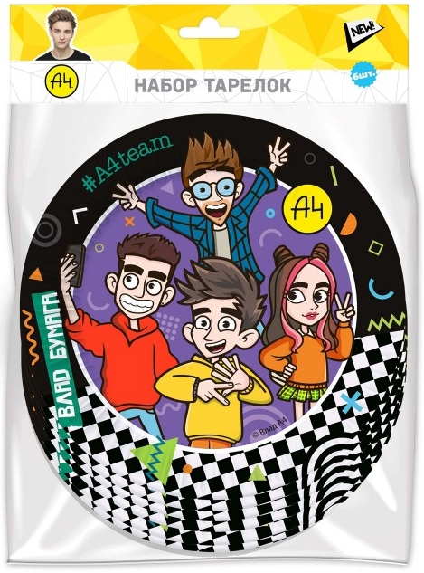

Набор бумажных тарелок Влад А4 (180 мм, 6шт)