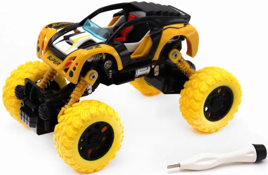 Машинка багги Funky Toys DIY металлическая жёлтая (17 см) (YS0281530) цена и фото
