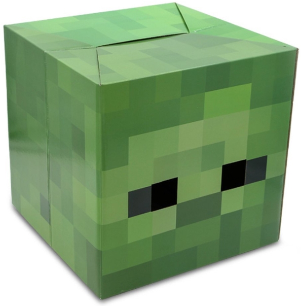 Маска-голова Minecraft: Зомби (картон)