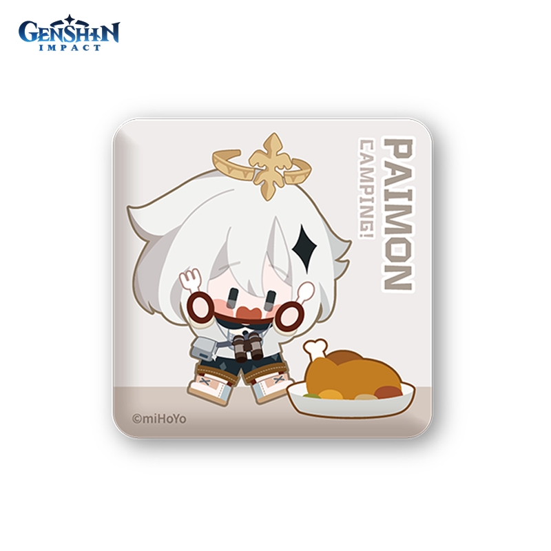 

Значок Genshin Impact: Go Camping! Series – Paimon Square Can Badge