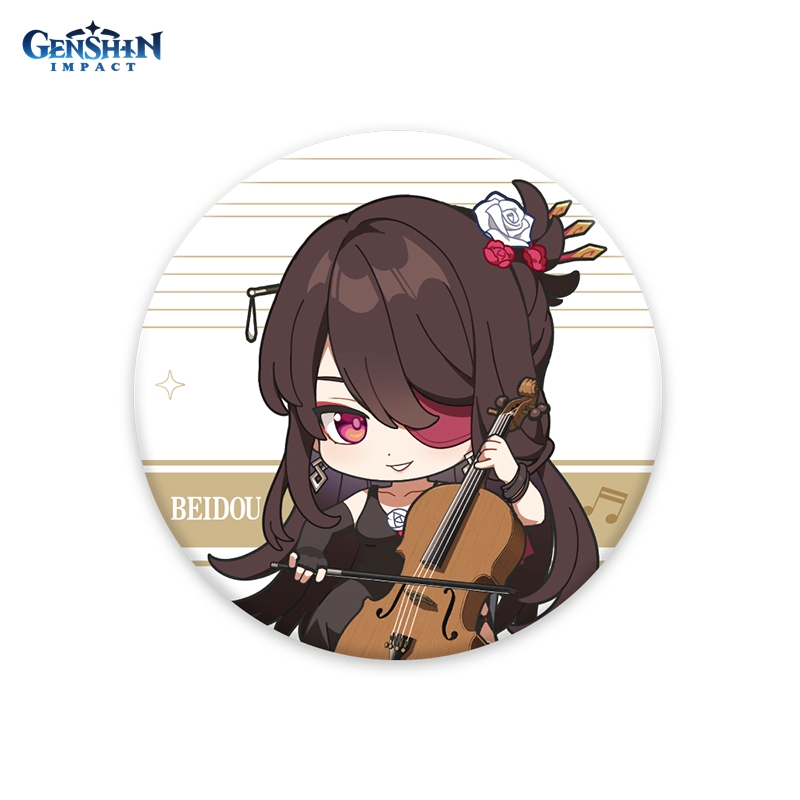 цена Значок Genshin Impact: Concert Melodies – Of An Endless Journey Chibi Beidou Badge