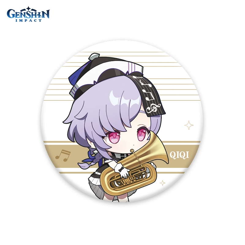 Значок Genshin Impact: Concert Melodies – Of An Endless Journey Chibi Qiqi Badge