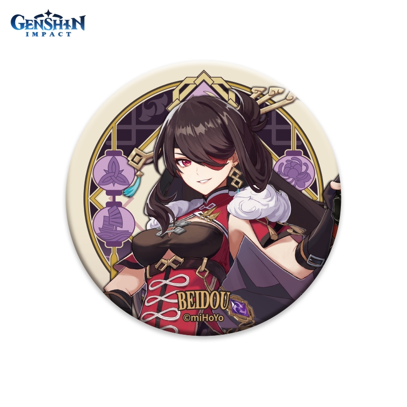 Значок Genshin Impact: Liyue Harbour Beidou Can Badge фото