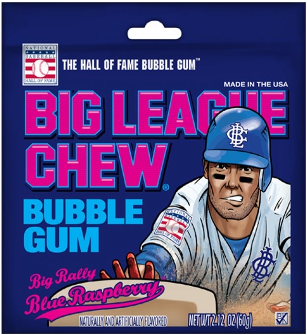 Жевательная резинка Big League Chew – Strawberry Blue Raspberry