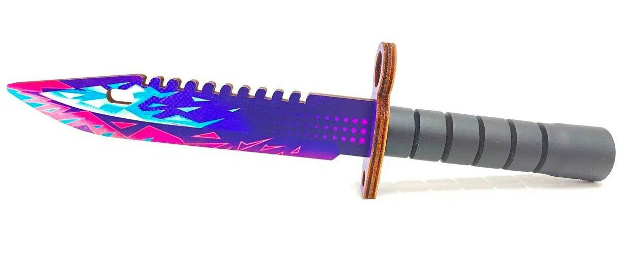 Оружие игровое штык-нож М9 Байонет – Цифровой всплеск (деревянный)