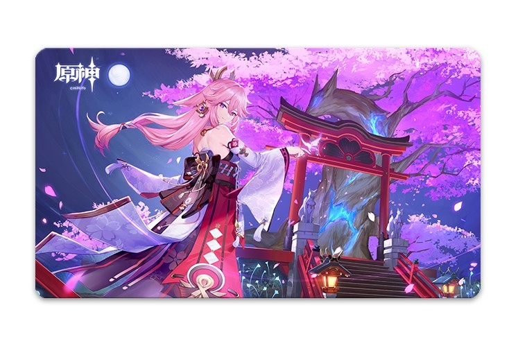 Коврик для мыши Genshin Impact: When The Sakura Bloom – Yae Miko (40x70 см)