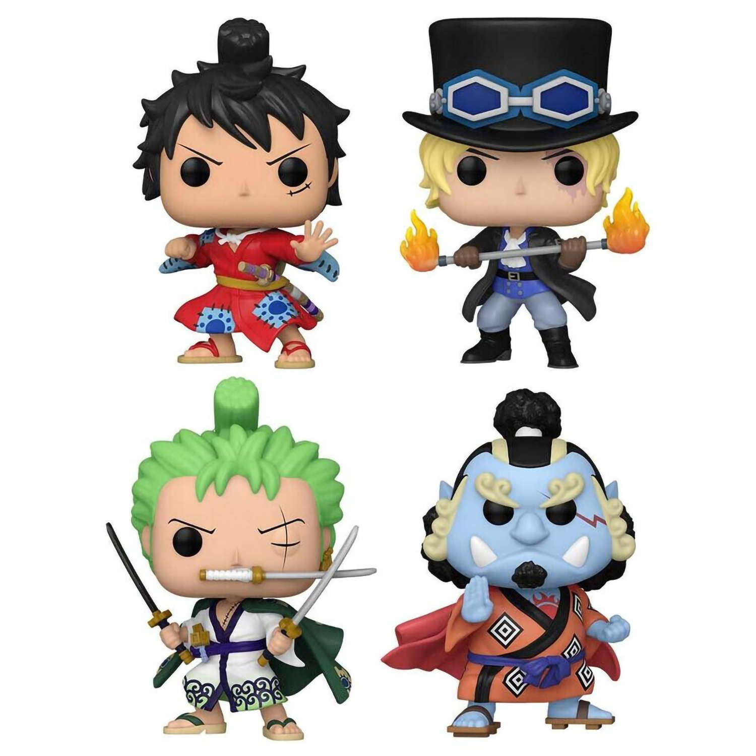 

Фигурка Funko POP Animation: One Piece – Luffytaro / Sabo / Roronoa Zoro / Jinbe [Glows In The Dark] (9,5 см)