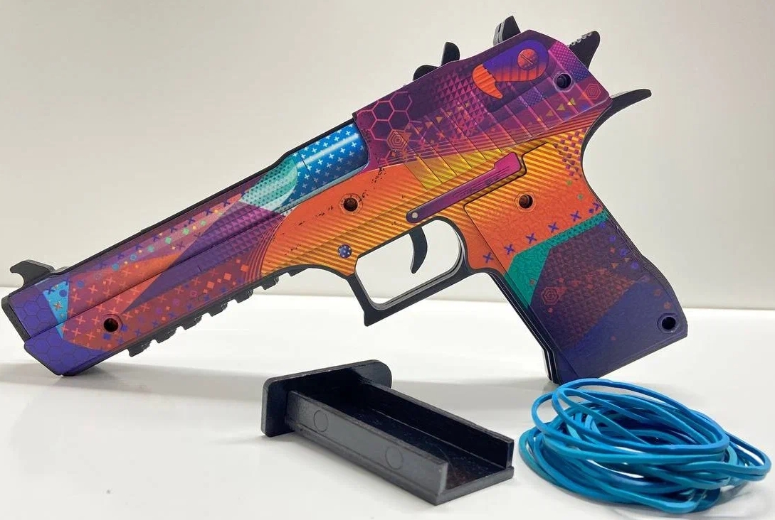 Оружие игровое / резинкострел пистолет Дезерт Игл 1 – Оушен Драйв (деревянный)