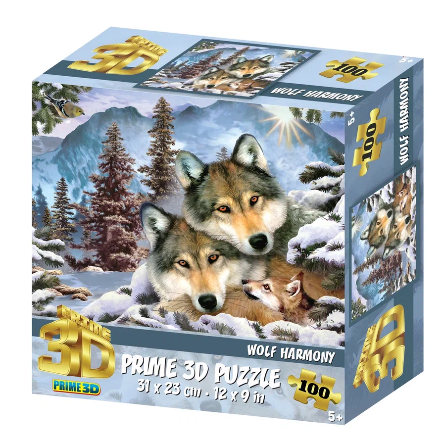 

Super 3D Puzzle: Волчья гармония (100 элементов)