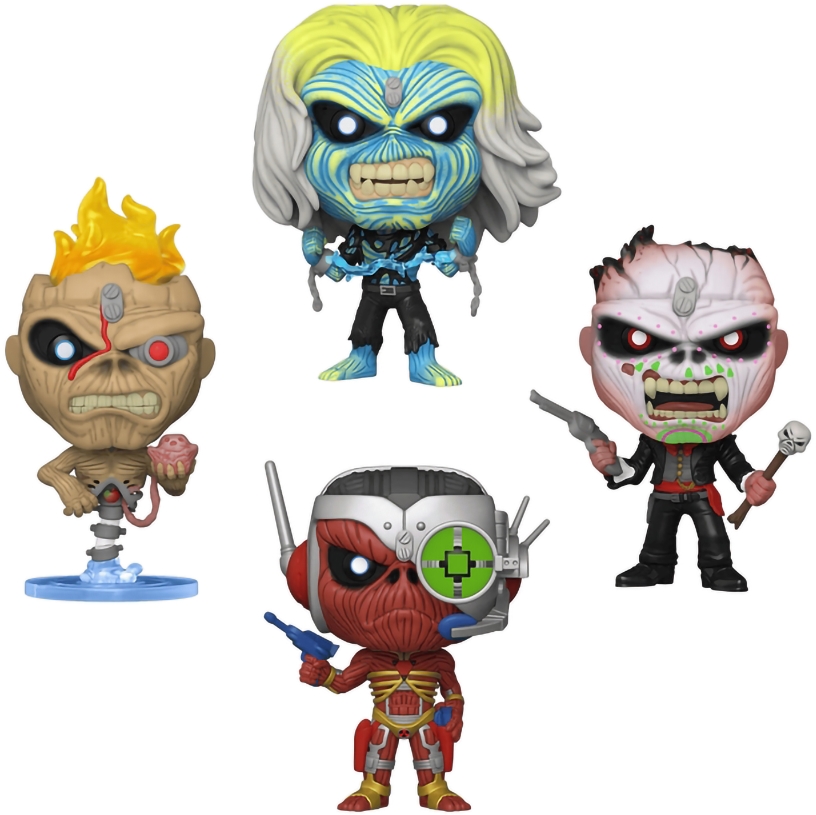 Фигурка Funko POP Rocks: Iron Maiden – «Iron Maiden Eddie» Glows In The Dark Exclusive (4 шт.) цена и фото