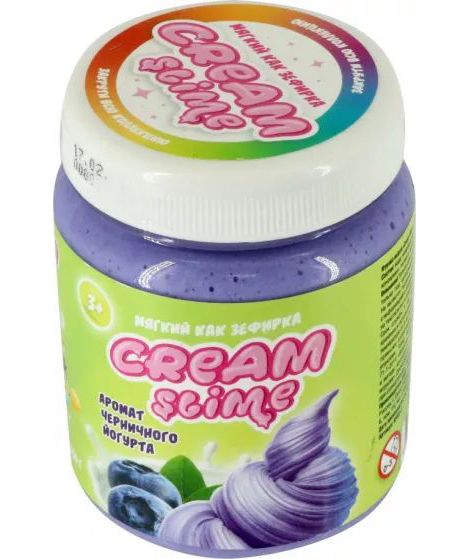 цена Слайм Cream-Slime (250 г.) (с ароматом черничного йогурта)