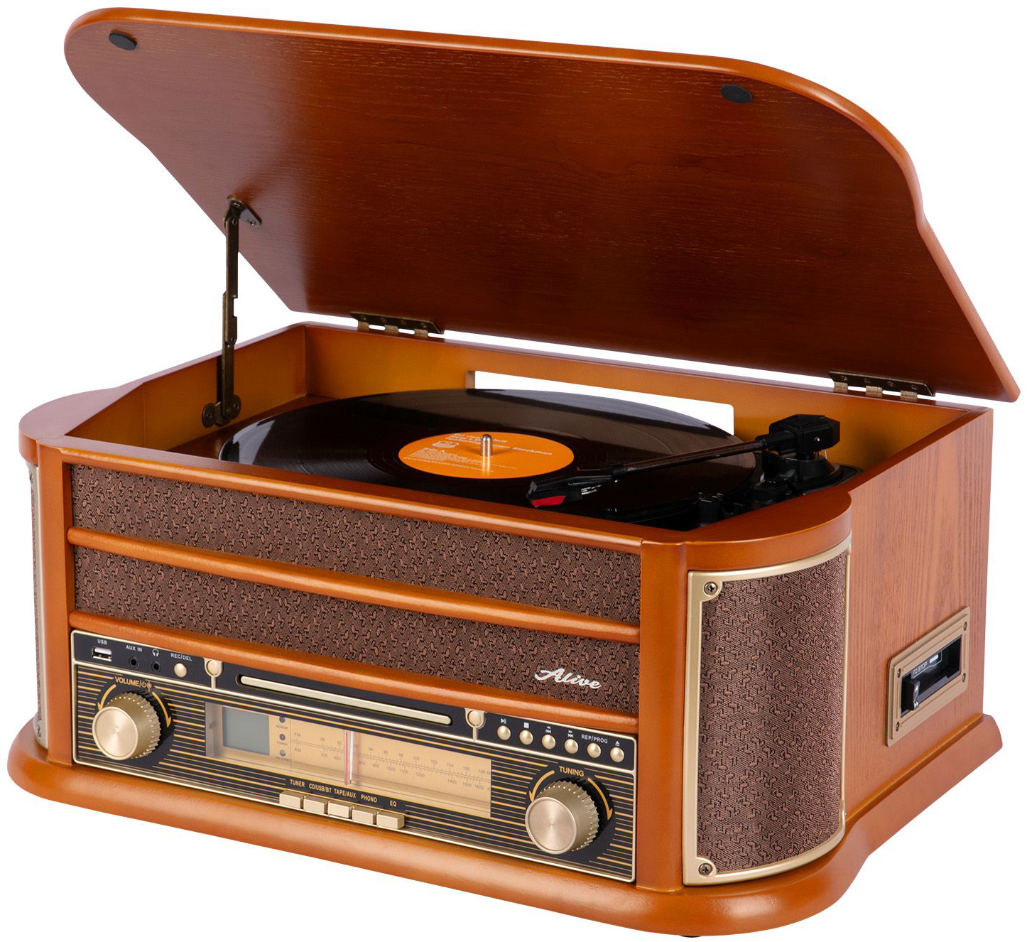 

Виниловый проигрыватель Alive Audio: Oldtimer Wood с FM-приемником (AA-OLD-01-WD)