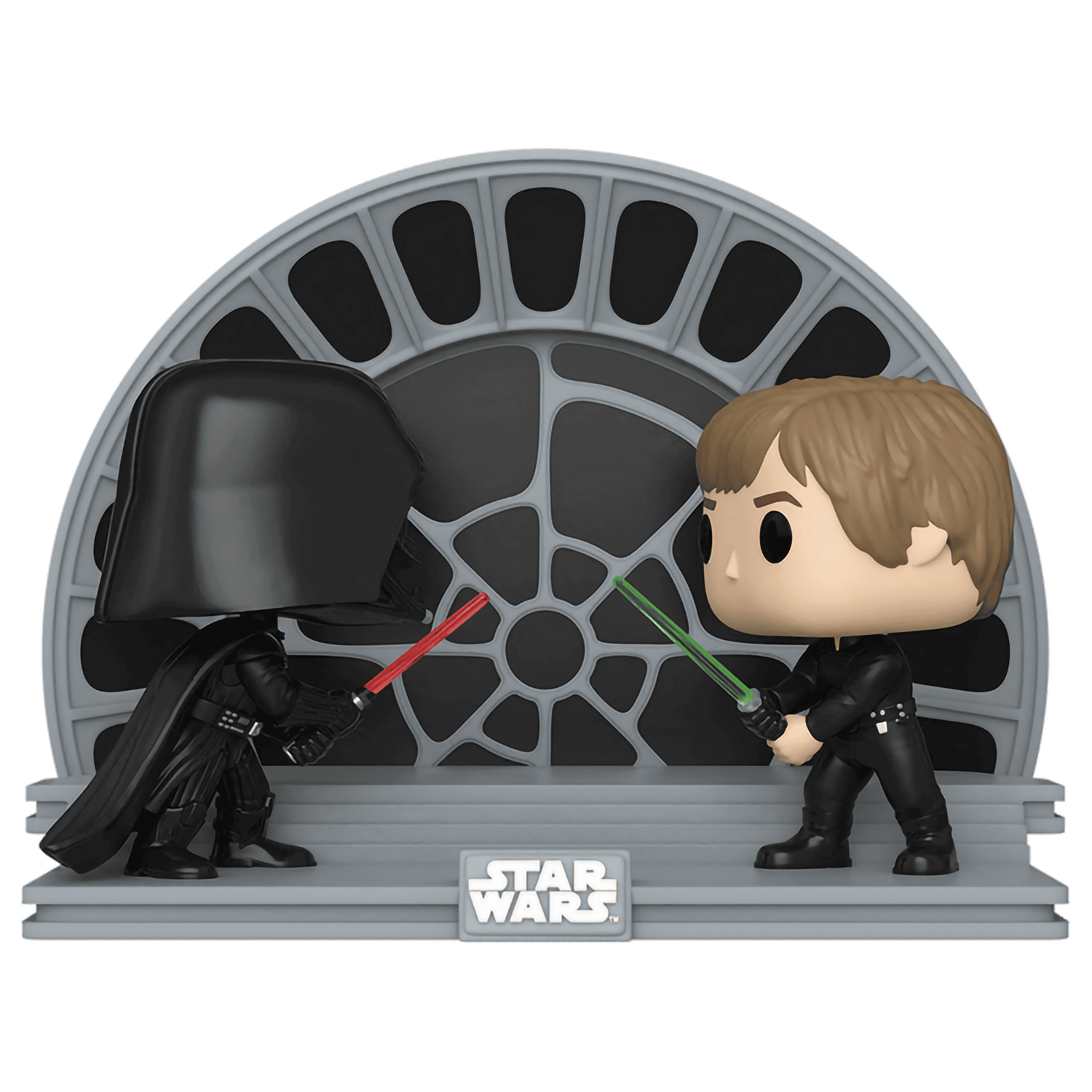 цена Фигурка Funko POP Return: Star Wars Of The Jedi 40th – Darth Vader VS Luke Skywalker Bobble-Head (9,5 см)