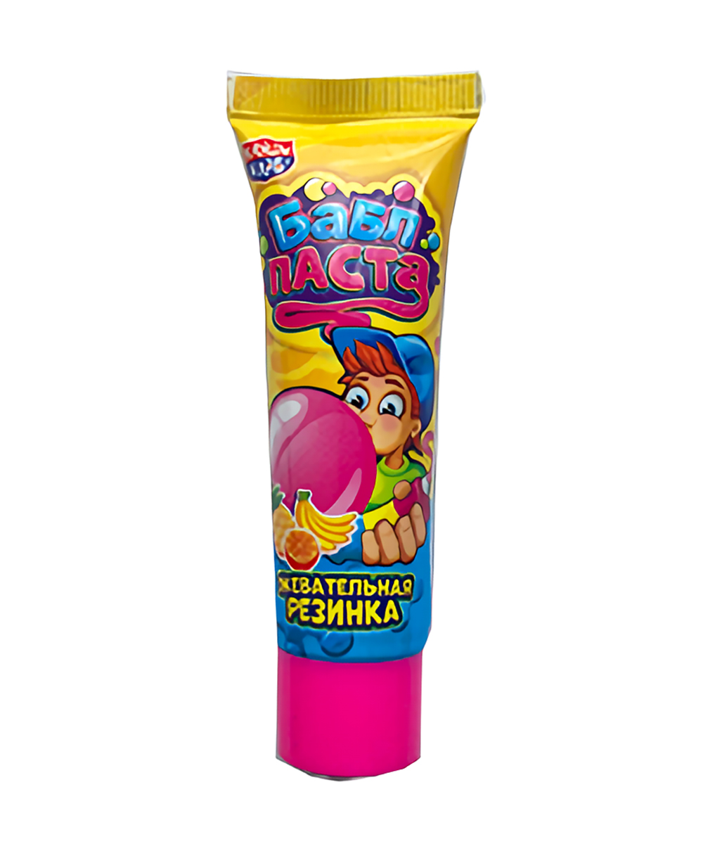 

Жевательная резинка Bubbla Pasta Тутти Фрутти в больших тюбиках, жидкая