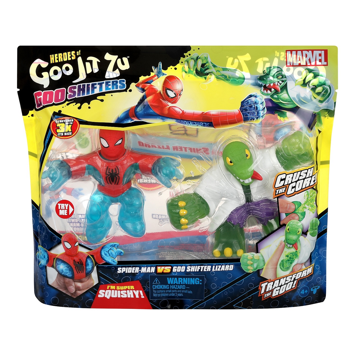 

Набор фигурок-тянучек Heroes Of GooJitZu: Goo Shifters – Человек-Паук и Ящер