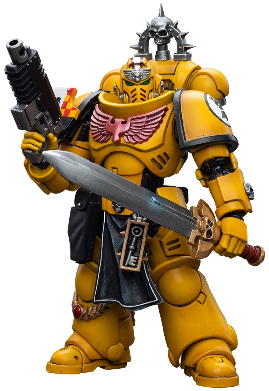 Фигурка Warhammer 40 000: Imperial Fists – Lieutenant with Power Sword 1:18 (12 см)