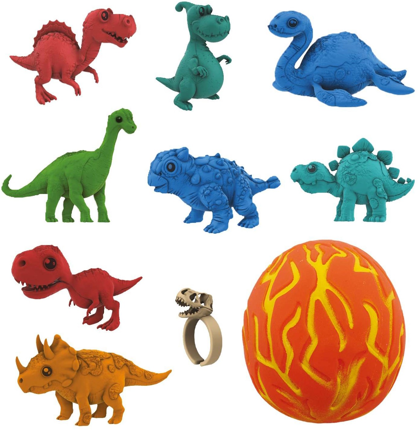 Фигурка-сюрприз Crazy Dino: Динозавр в яйце-сквише Lava Egg [в коллекции 8 героев] (1 шт, в ассортименте)