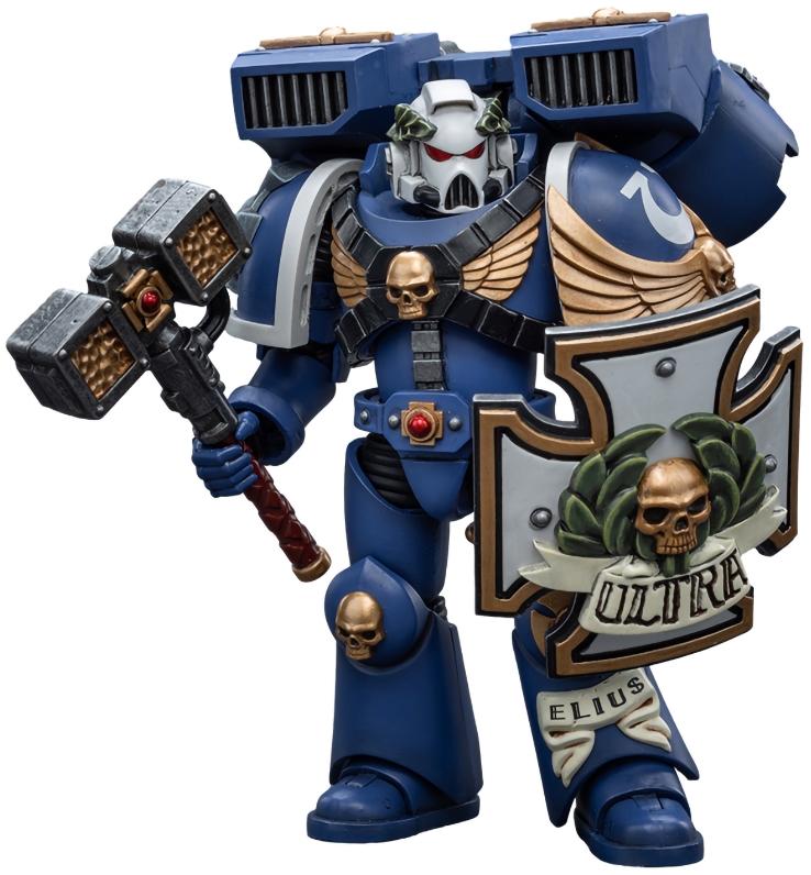 Фигурка Warhammer 40 000: Ultramarines – Vanguard Veteran with Thunder Hammer and Storm Shield 1:18 (12,1 см)