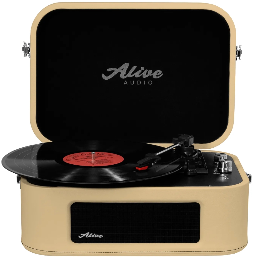 цена Виниловый проигрыватель Alive Audio: Stories Cafe Creme c Bluetooth