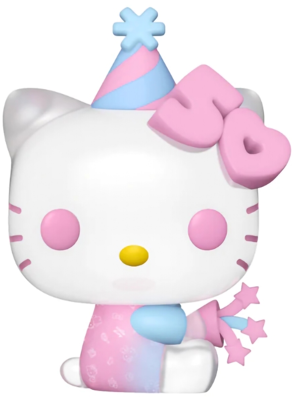 цена Фигурка Funko POP: Hello Kitty – Hello Kitty with Party Hat [50th Anniversary] Exclusive (9,5 см)