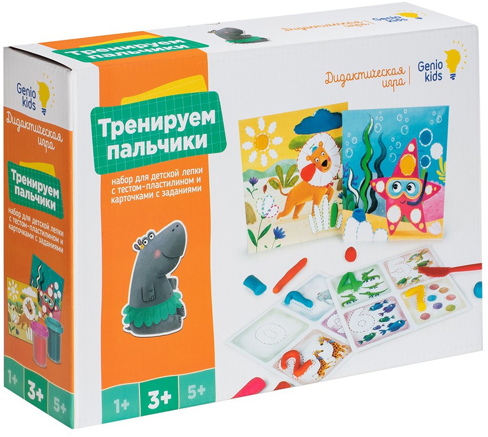 

Набор для лепки Genio Kids Didactics Тесто-пластилин – Тренируем пальчики (TA2020)
