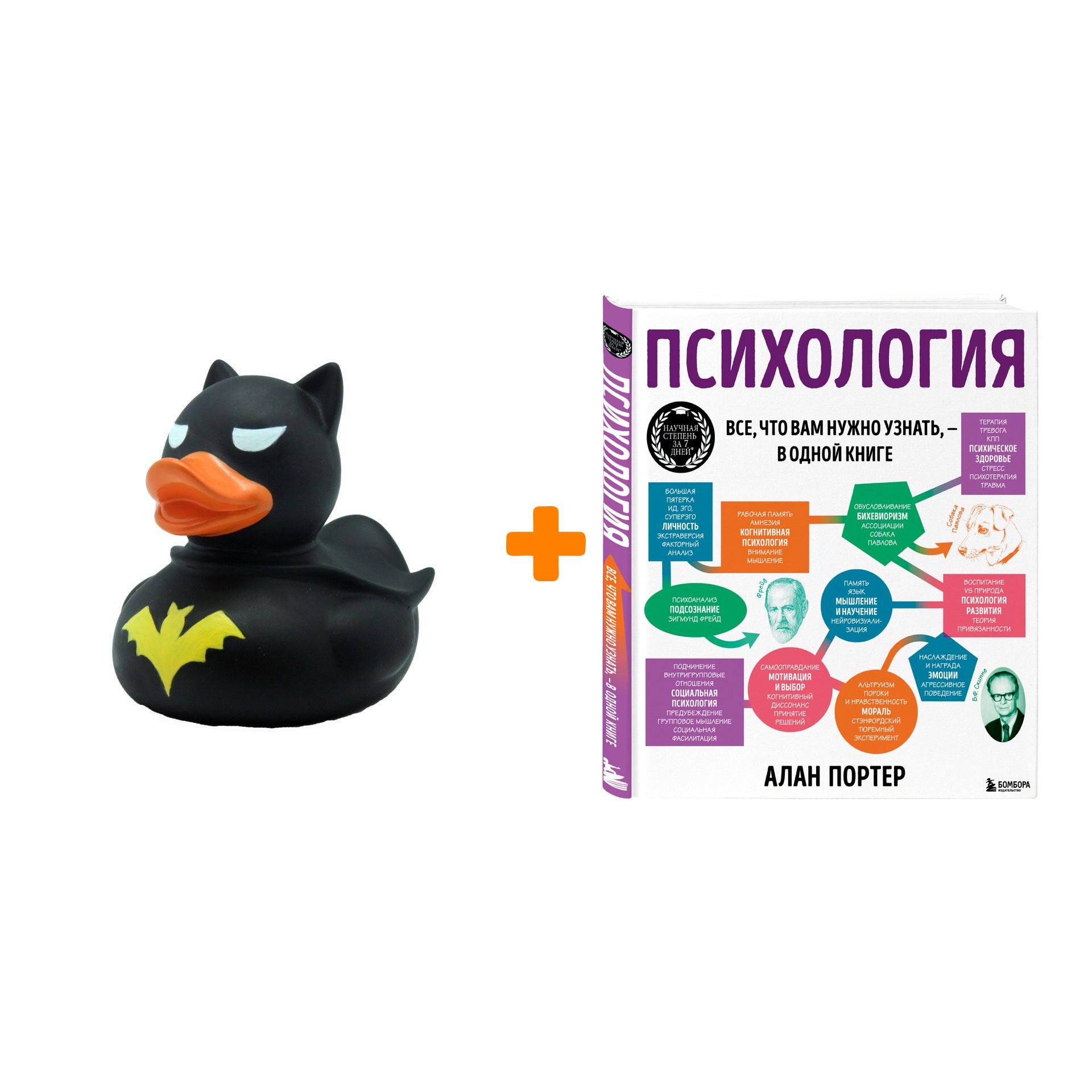 

Набор Психология. Все, что вам нужно знать, - в одной книге. Алан Портер + Фигурка Уточка Тёмный герой