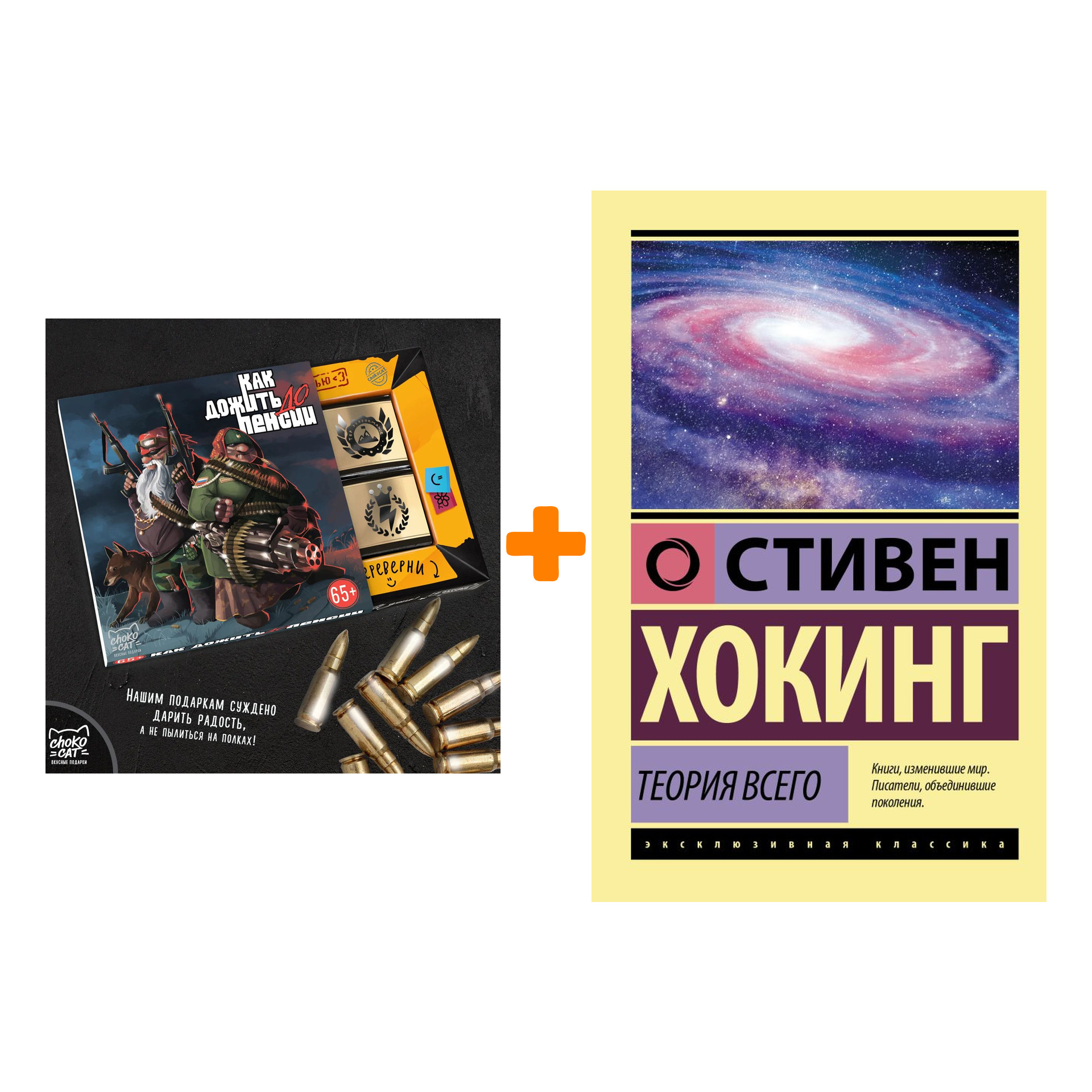 

Набор Теория Всего. Хокинг С. + Шоколад Кэт 12 Как дожить до пенсии 60г