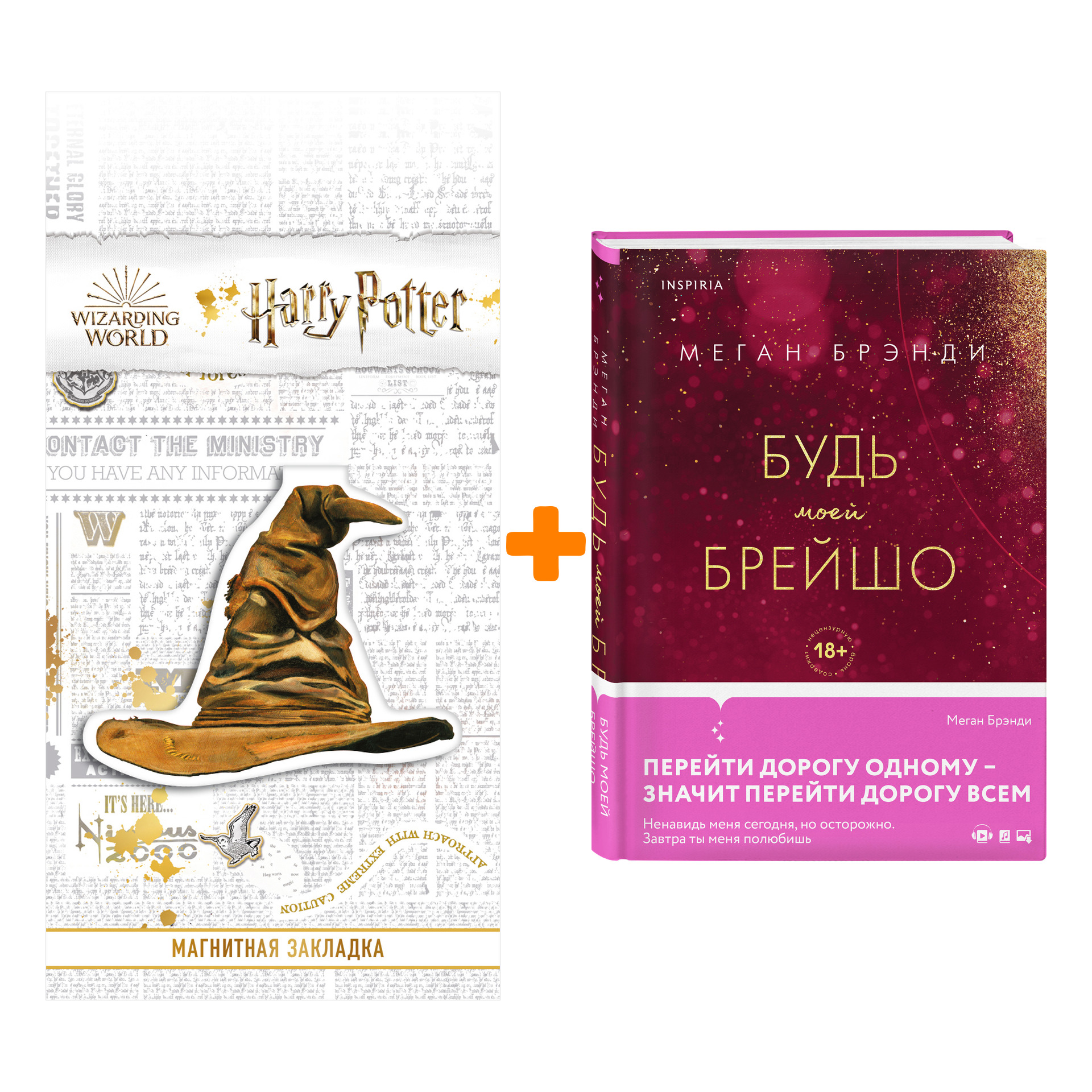 

Набор Будь моей Брейшо. Меган Брэнди + Закладка Harry Potter Распределяющая шляпа магнитная