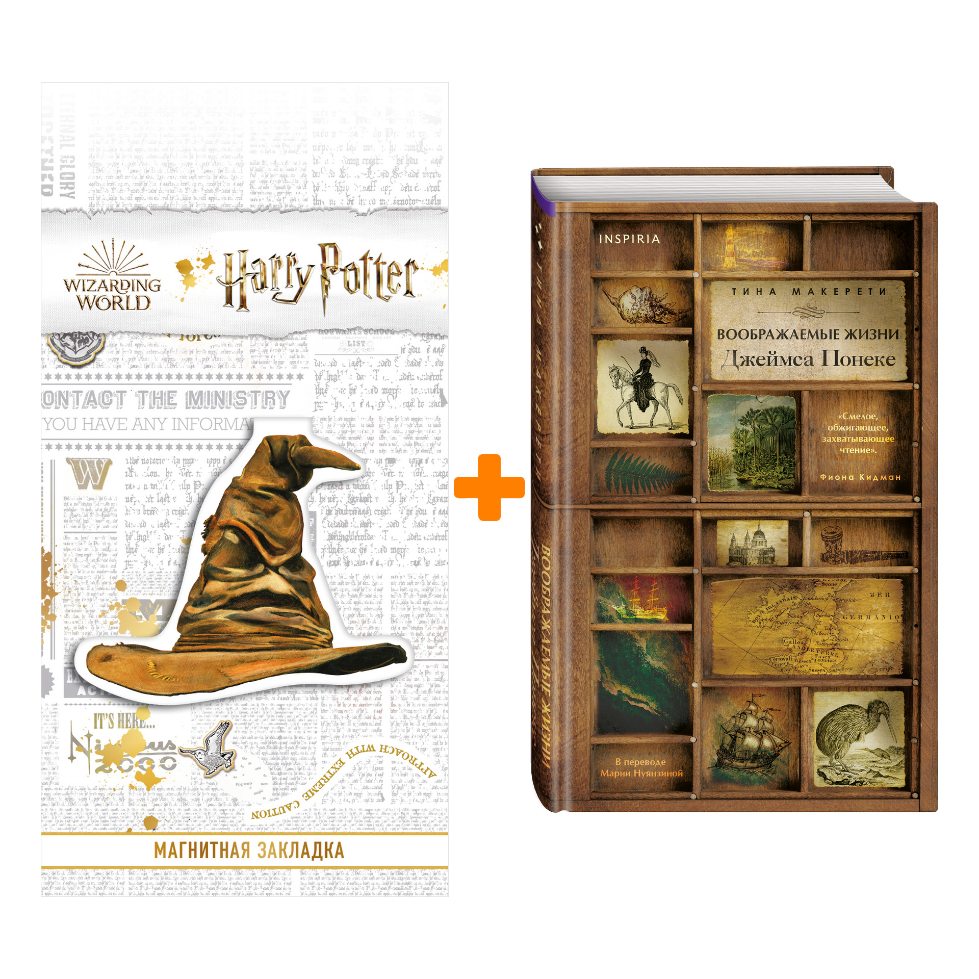 

Набор Воображаемые жизни Джеймса Понеке. Тина Макерети + Закладка Harry Potter Распределяющая шляпа магнитная