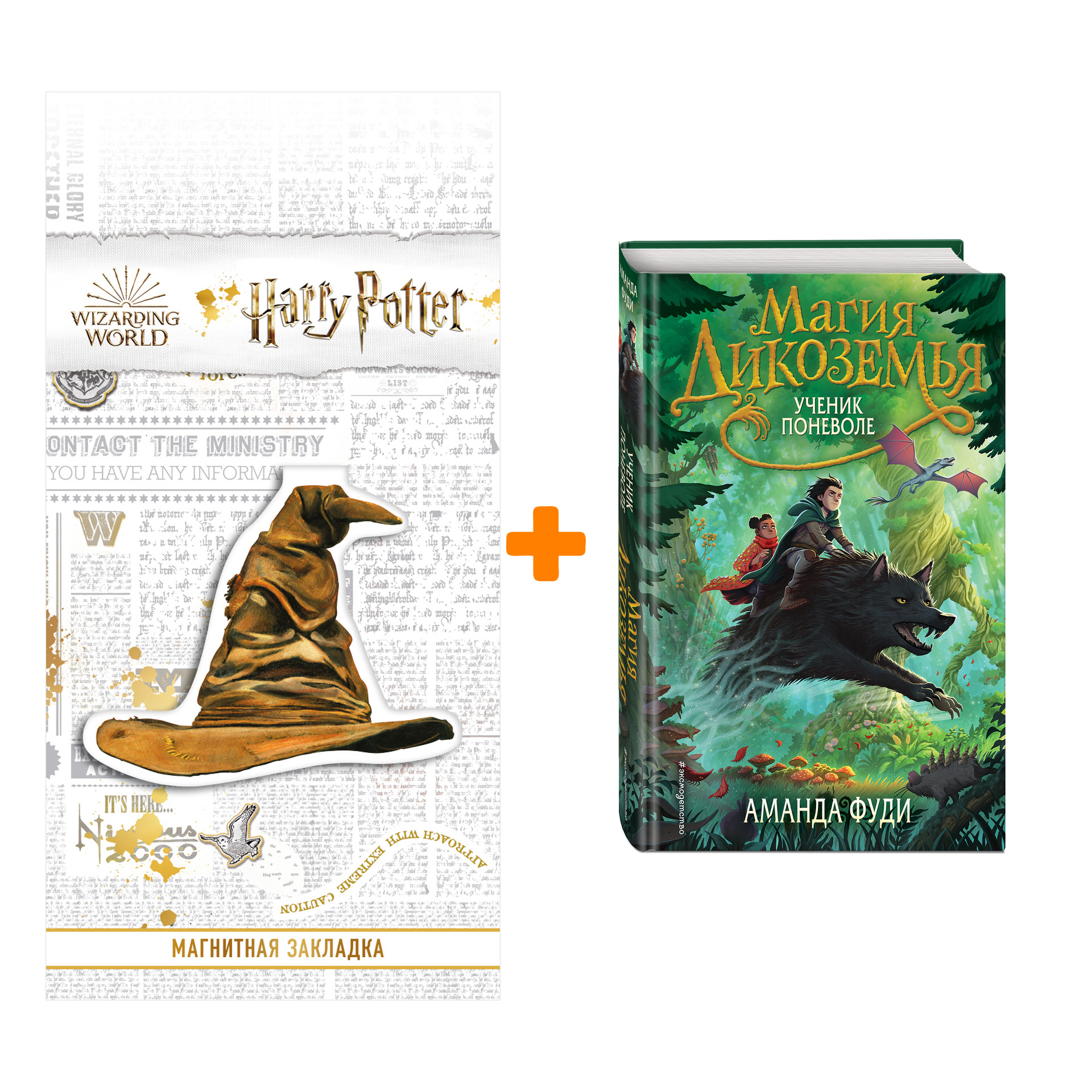 

Набор Магия Дикоземья. Книга 1. Ученик поневоле. Аманда Фуди + Закладка Harry Potter Распределяющая шляпа магнитная