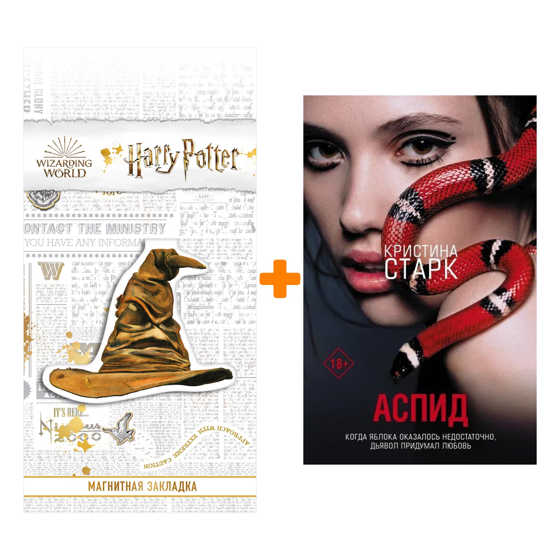 

Набор Аспид Старк К. + Закладка Harry Potter Распределяющая шляпа магнитная