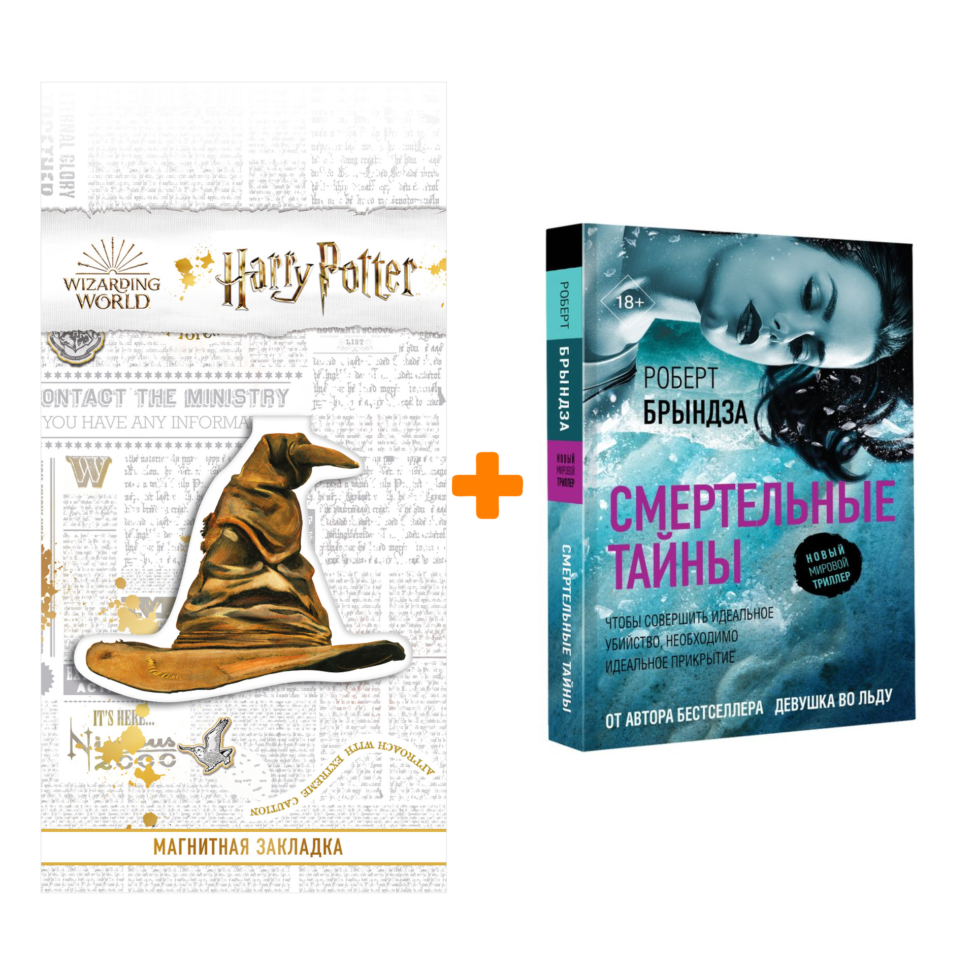 

Набор Смертельные тайны. Брындза Р. + Закладка Harry Potter Распределяющая шляпа магнитная