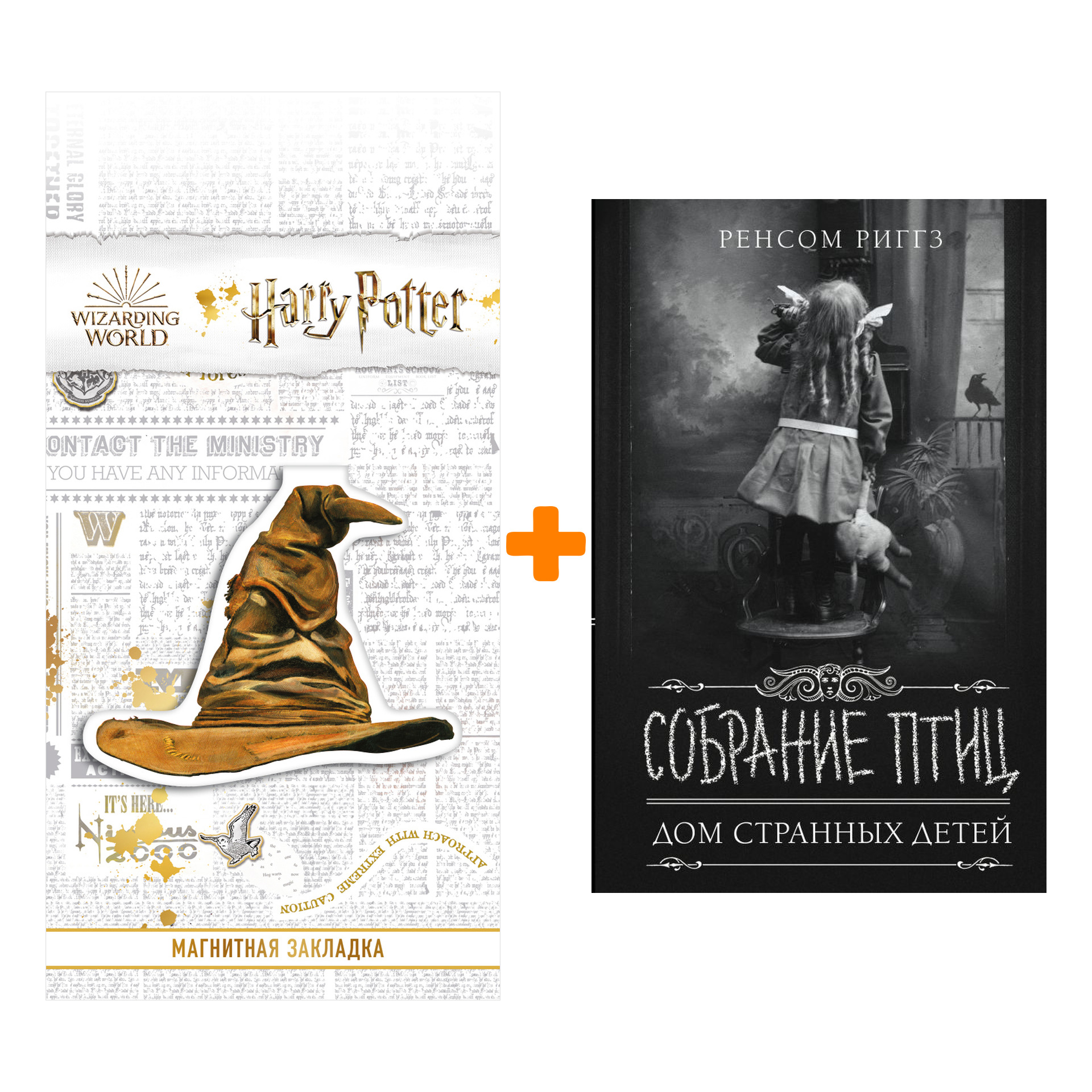 Набор Собрание птиц Риггз Р. + Закладка Harry Potter Распределяющая шляпа магнитная