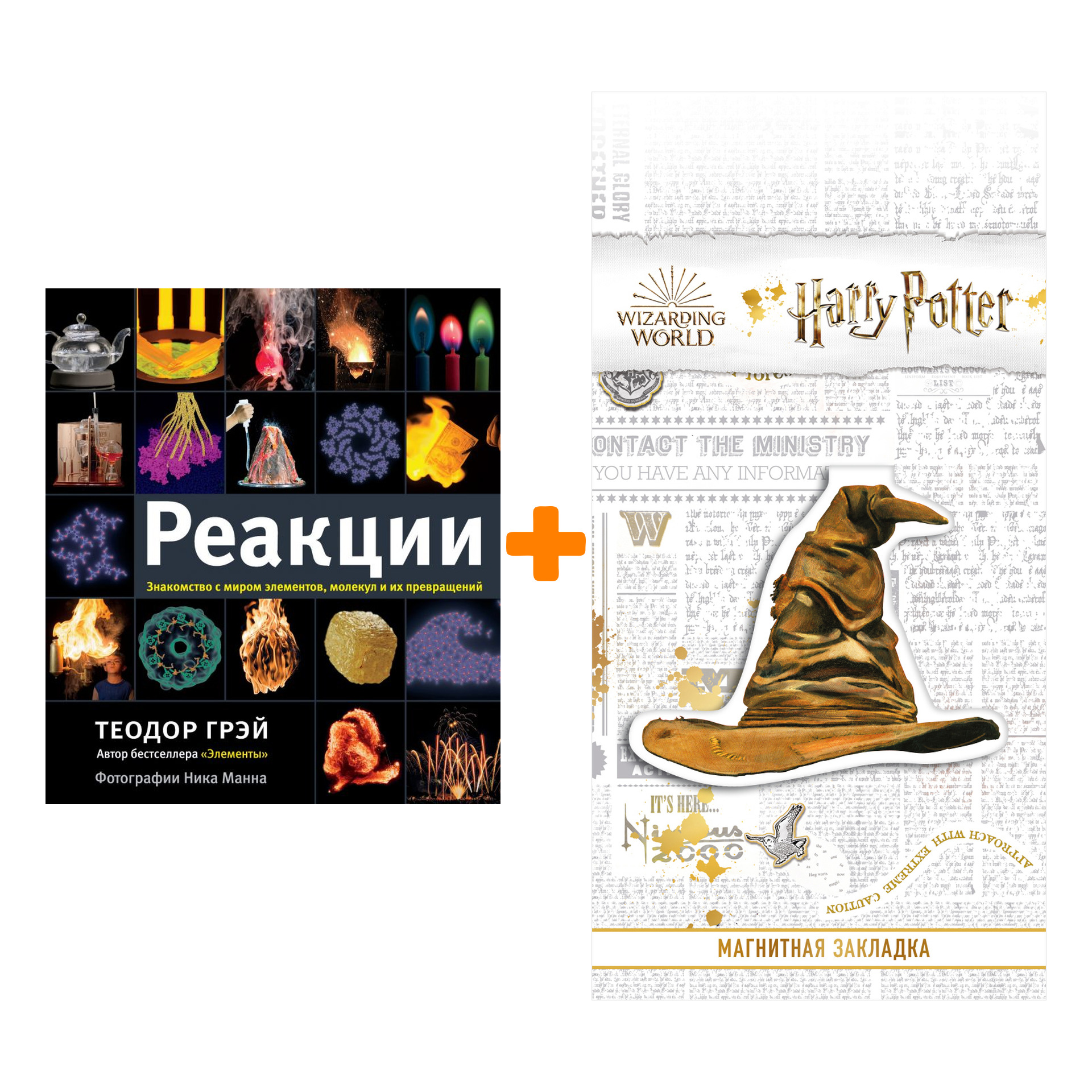 

Набор Реакции. Грэй Теодор + Закладка Harry Potter Распределяющая шляпа магнитная