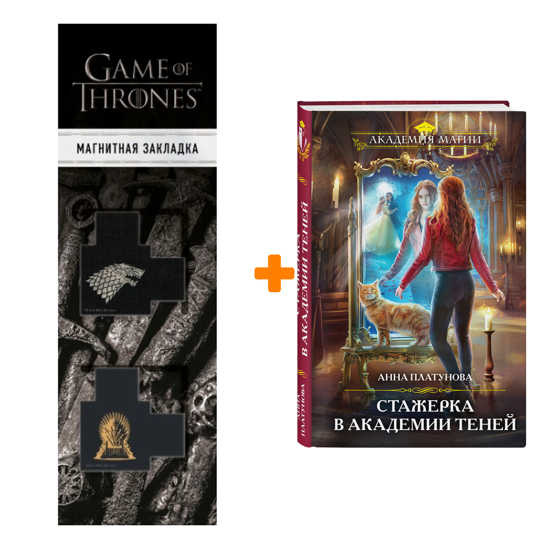 

Набор Стажерка в Академии Теней. Анна Платунова + Закладка Game Of Thrones Трон и Герб Старков магнитная 2-Pack