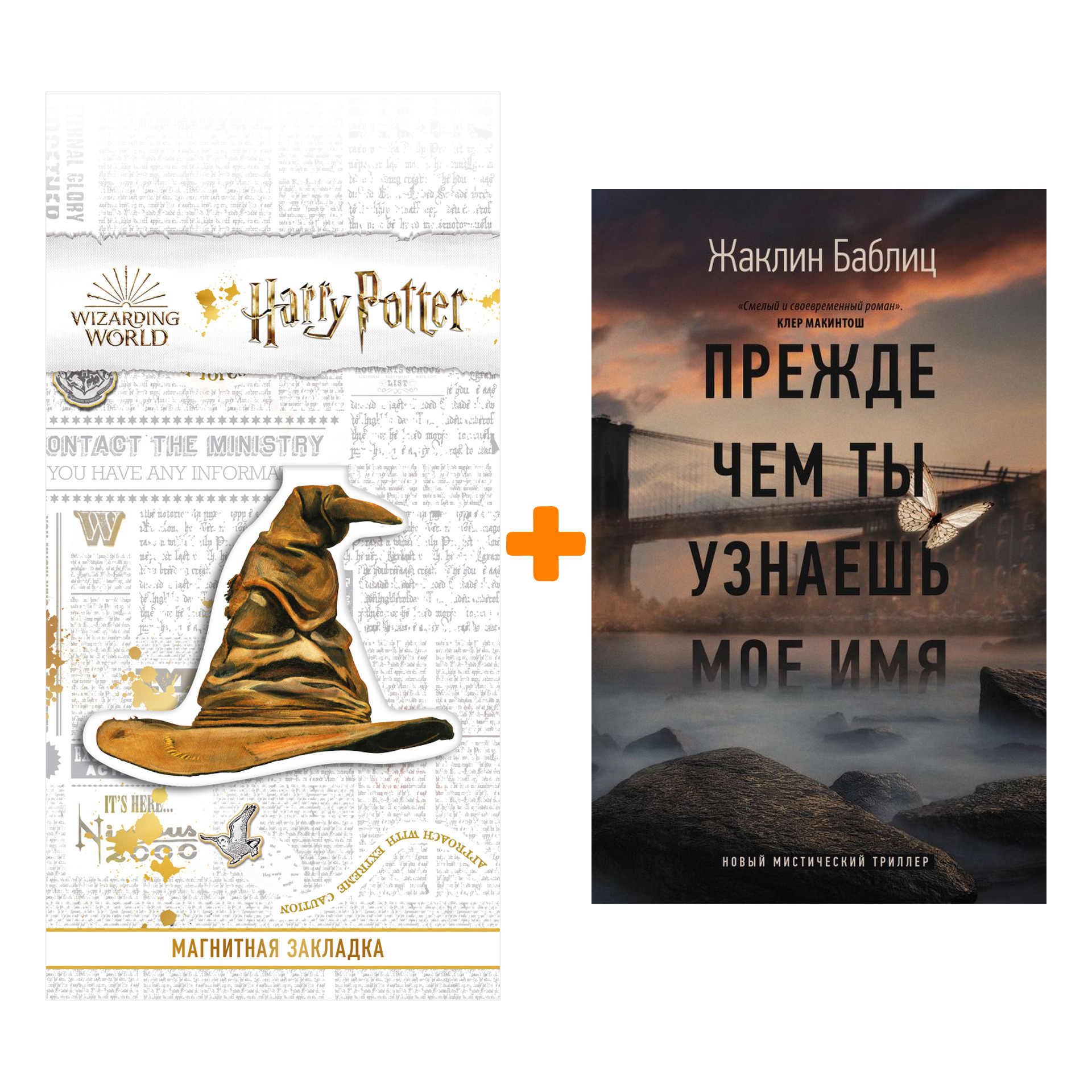 

Набор Прежде чем ты узнаешь мое имя. Баблиц Ж. + Закладка Harry Potter Распределяющая шляпа магнитная