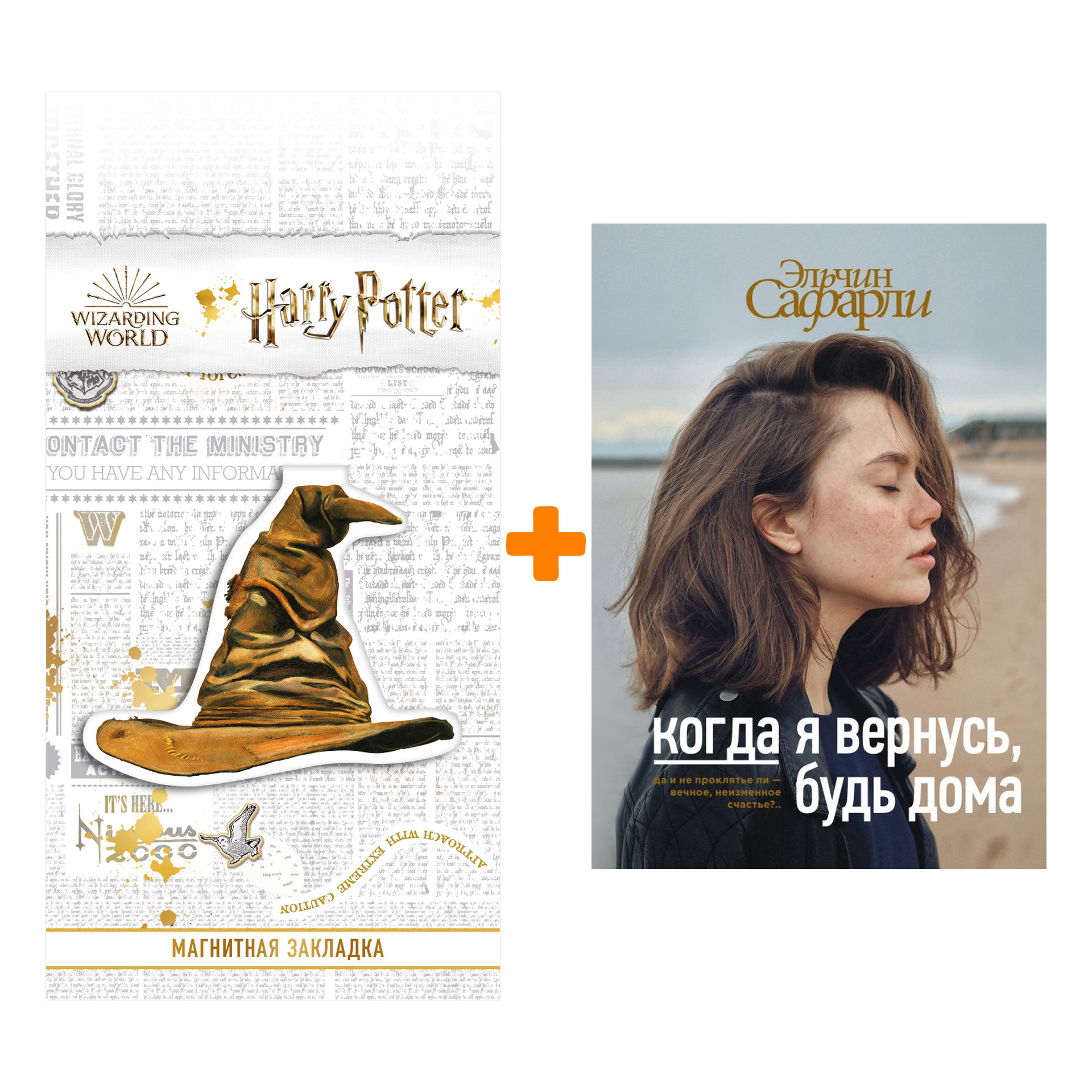 

Набор Когда я вернусь, будь дома Сафарли Э. + Закладка Harry Potter Распределяющая шляпа магнитная