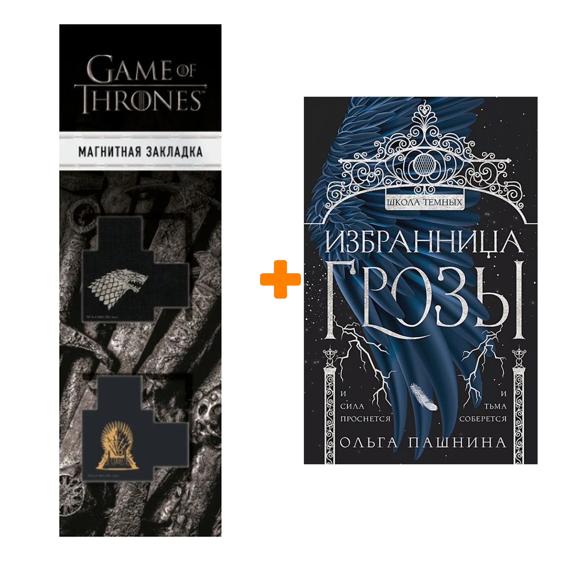 

Набор Избранница грозы (Школа темных #1). Ольга Пашнина + Закладка Game Of Thrones Трон и Герб Старков магнитная 2-Pack