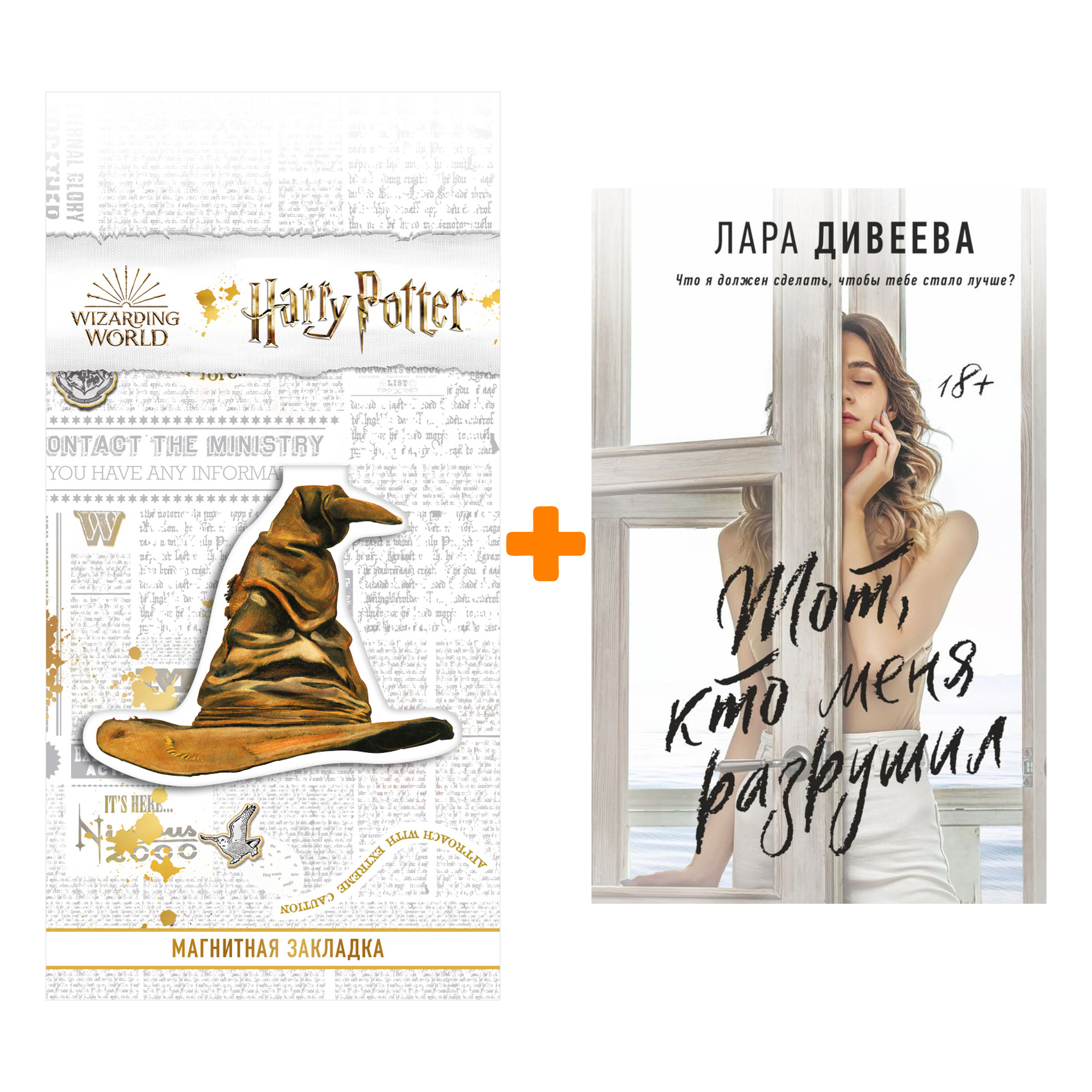 

Набор Тот, кто меня разрушил. Дивеева Л. + Закладка Harry Potter Распределяющая шляпа магнитная