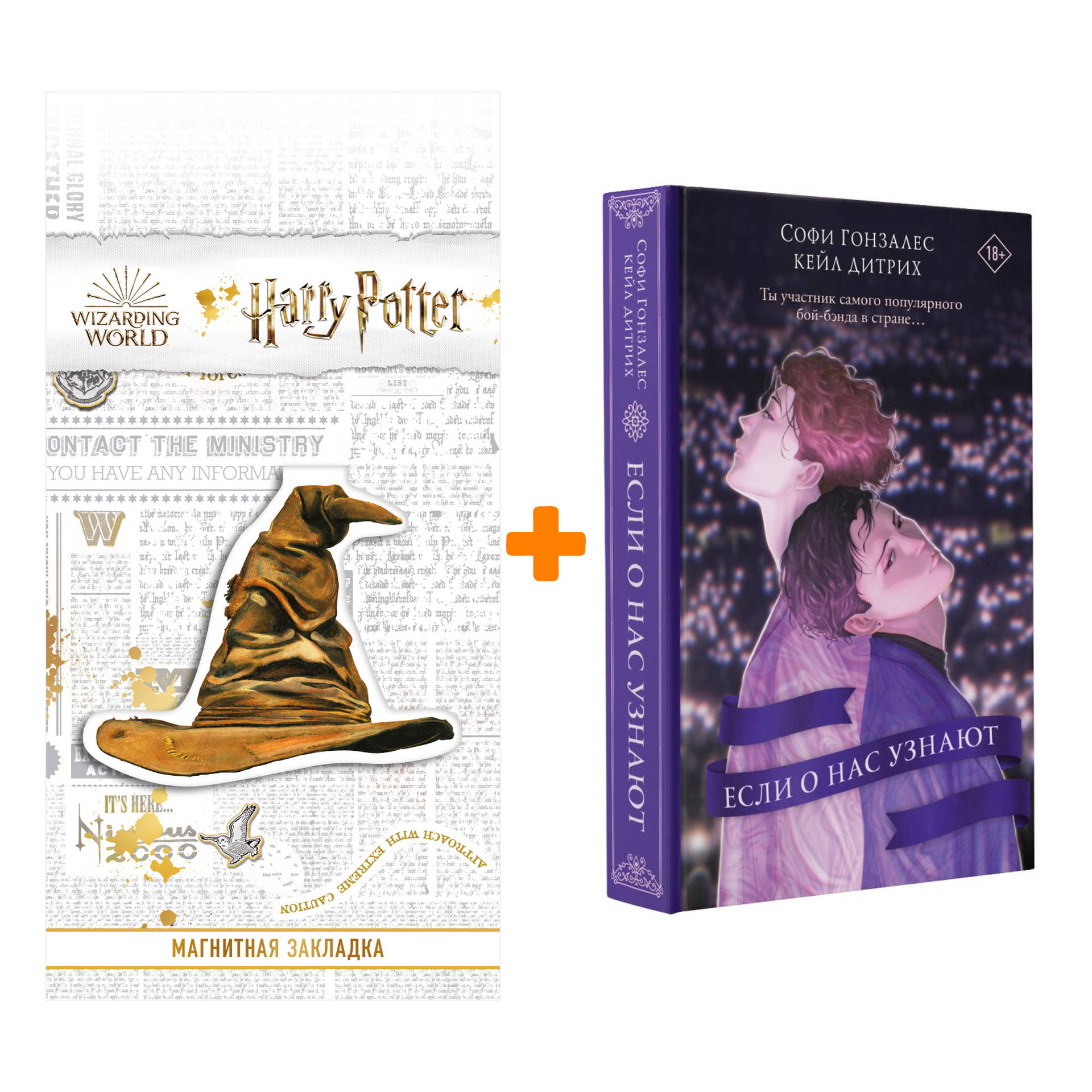 

Набор Если о нас узнают. Гонзалес С., Дитрих К. + Закладка Harry Potter Распределяющая шляпа магнитная