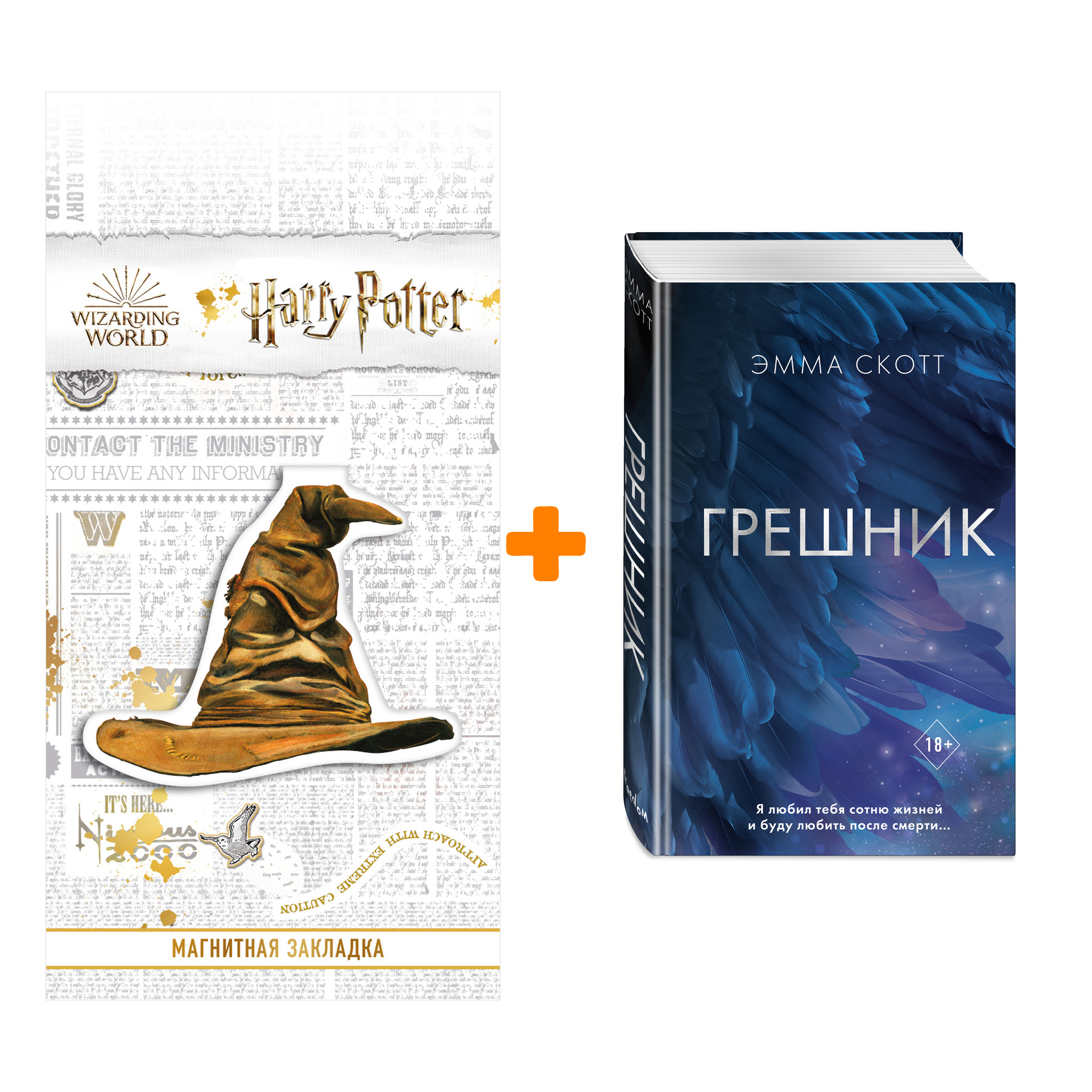 

Набор Грешник. Эмма Скотт + Закладка Harry Potter Распределяющая шляпа магнитная