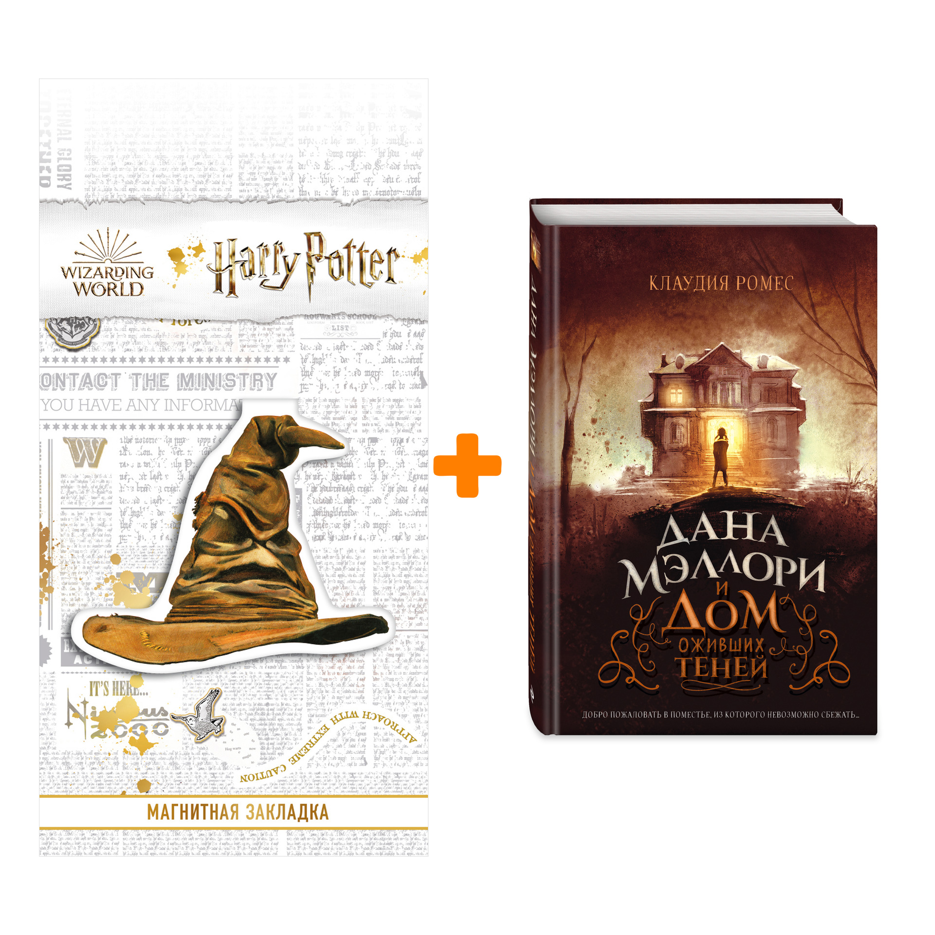 

Набор Дана Мэллори и дом оживших теней. Клаудия Ромес + Закладка Harry Potter Распределяющая шляпа магнитная