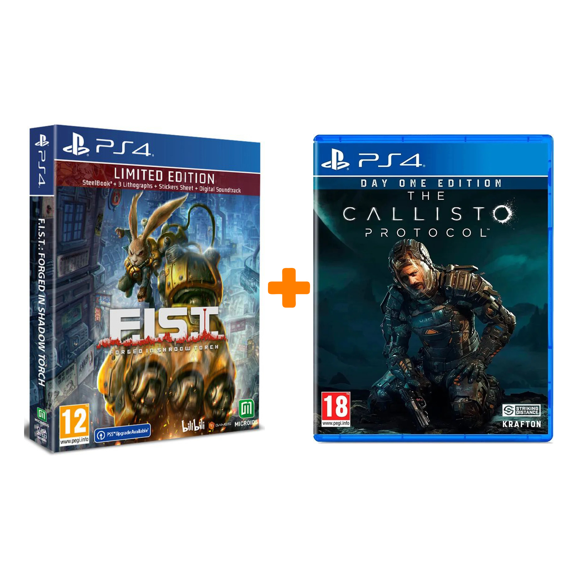 

Набор The Callisto Protocol. Day One Edition [PS4, русские субтитры] + F.I.S.T.: Forged In Shadow Torch. Лимитированное издание [PS4, русские субтитры